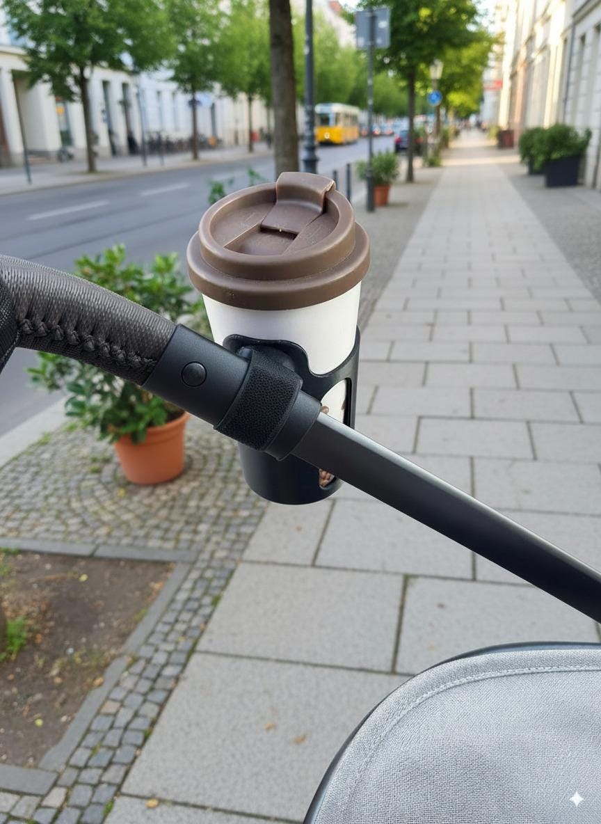 Stroller Cup and Bottle Holder Fits 0.75L